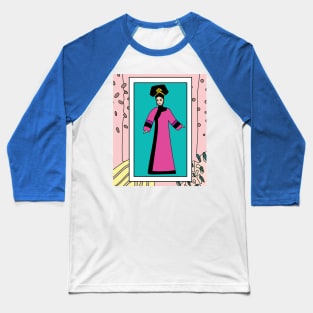 Colorful Retro Doll Baseball T-Shirt